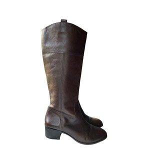 Louise Et Cie Womens Lo-Verrah Knee High Boots Size 8 Brown Leather Block Heel